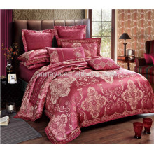 Luxuoso Jacquard Bed Cover Bedding conjunto com Quilt Cover Folha de cama e fronhas